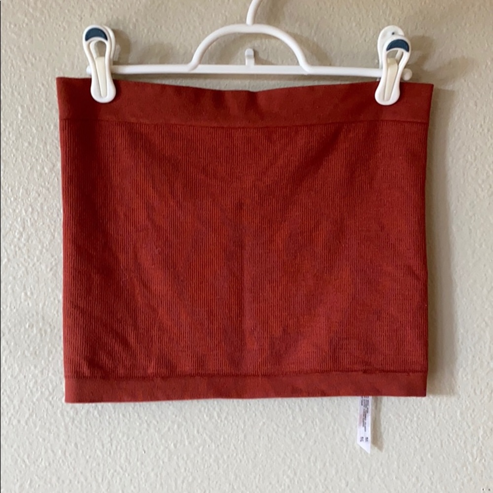 Seamless Rust Orange Tube Top